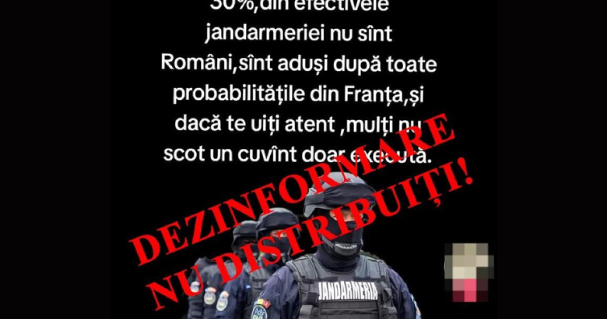 Jandarmeria Romana avertizeaza Nu avem efective din Franta