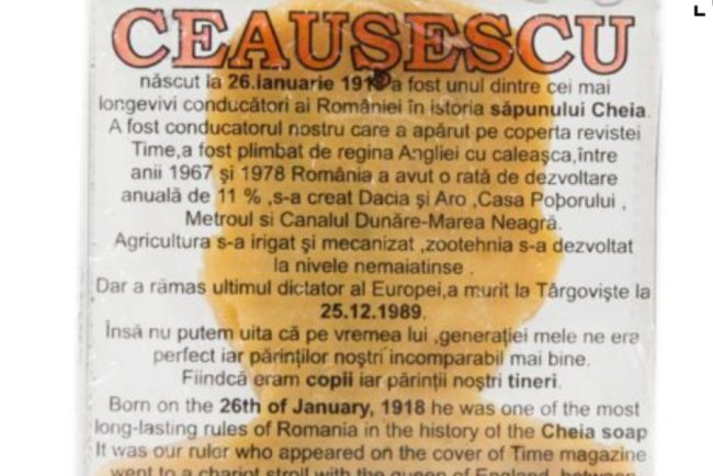 IICCMER a depus denunt penal impotriva unei firme care vindea sapun cu figura lui Nicolae Ceausescu