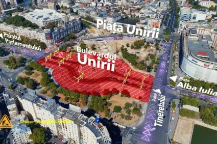 Restrictii de trafic in centrul Bucurestiului din cauza lucrarilor