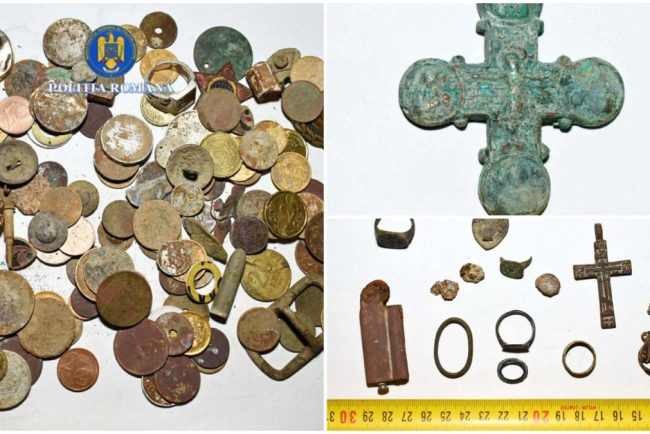 Barbat din Neamt gaseste comoara cu detectorul