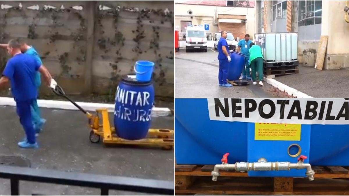 Imagini socante la spitalul din Campina Medicii se impartasesc apa