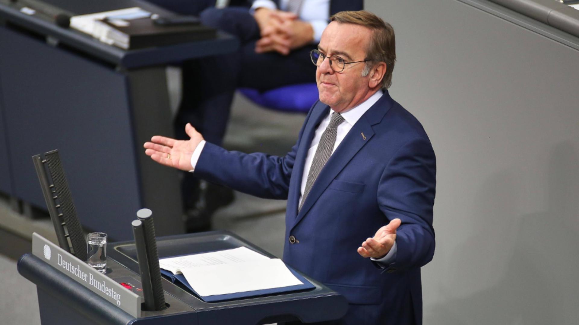 Intalnirea ministrului german al Apararii Pistorius anulata