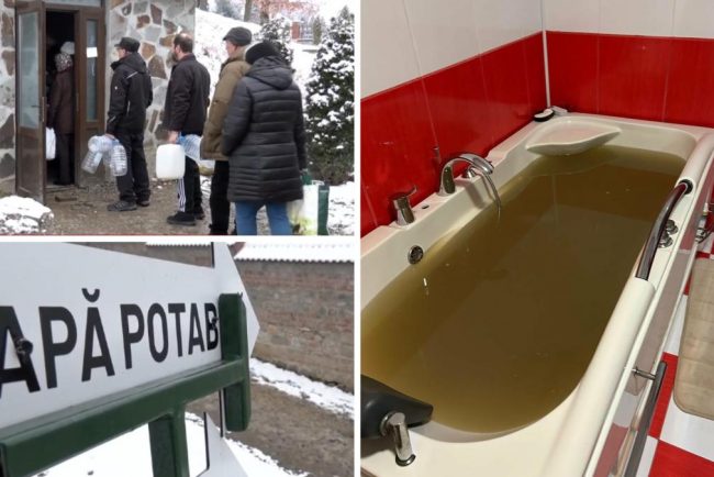 situatie alarmanta la curtea de arges apa de la robinet este neagra si contaminata cu o bacterie