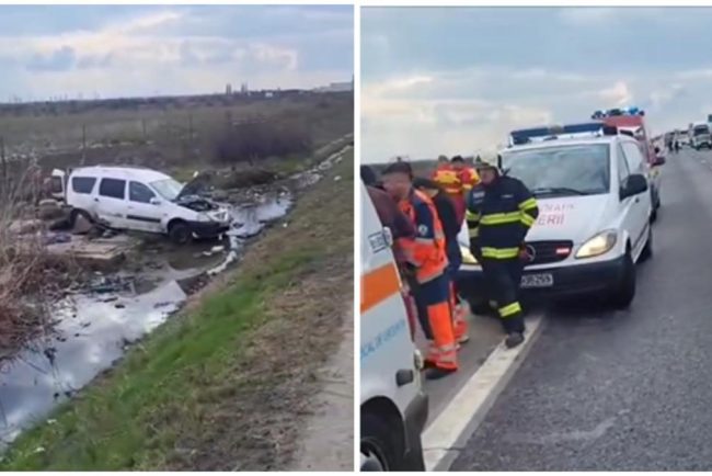 Accident tragic pe Autostrada Soarelui un barbat a murit si alti cinci au fost raniti dupa ce o