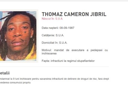 Politia Romana a emis un comunicat de urmrire generala pentru rapperul Wiz Khalifa care a fost condamnat definitiv in tara dupa ce a